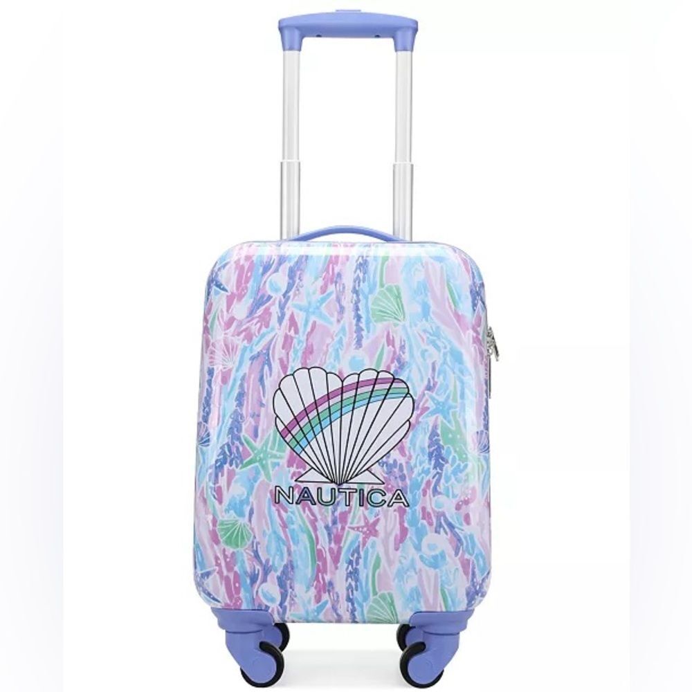 Nautica Rolling Luggage Kids 18" Airline Carry-on Suitcase travel bag for ✈️🛫🛬